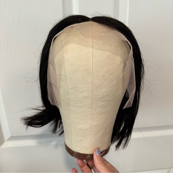 12” Natural Black Bob Wig 100% Human Hair 13x4 HD Lace Front 150% Density It#RH - Picture 8 of 16